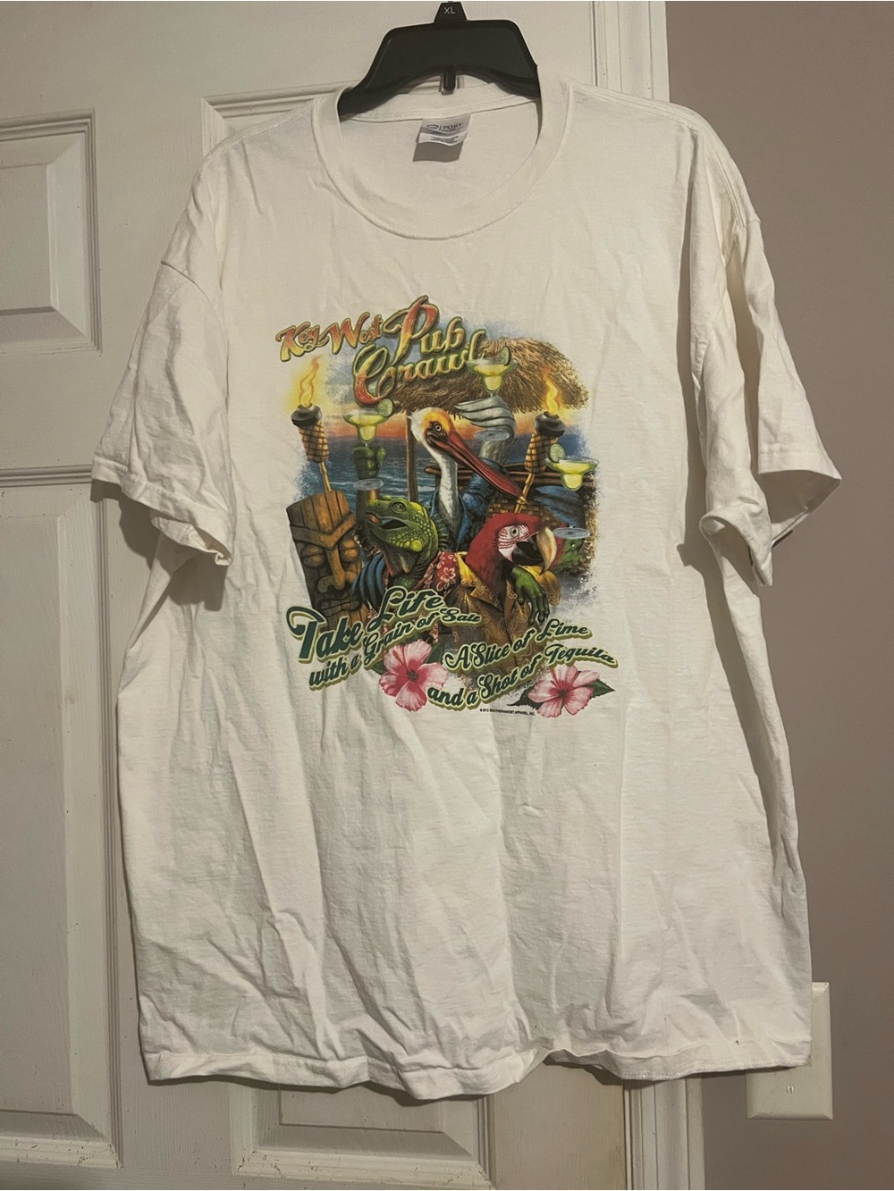 Vintage Tropical Graphic Tee - White